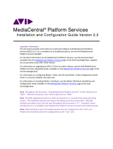 Avid MediaCentral MediaCentral Platform Services 2.3 Configuration Guide
