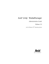 Avid Unity Unity MediaManager 1.0 Windows NT User guide