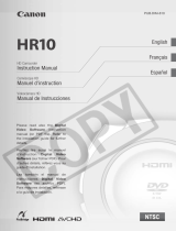 Canon HR-10 Operating instructions