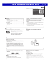 Casio Series User Manual 3475 Quick start guide