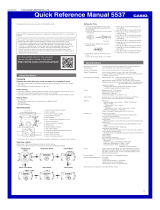 Casio 5537 Quick start guide