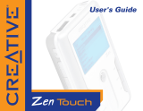 Creative ZEN ZEN Touch 20GB User manual