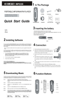 Curtis MP 228 Quick start guide