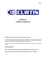 Curtis MPS 1015 User manual