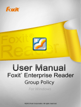 Foxit Enterprise Reader Group Policy User manual