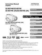 Hitachi DZ-BD70E(UK) Owner's manual