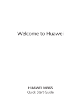 Huawei M865 Quick start guide