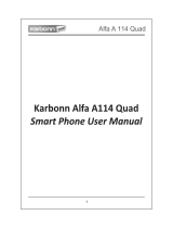 Karbonn Alfa A114 Quad User manual
