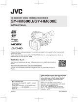 JVC GY HM600E, HM600U Operating instructions