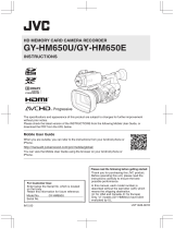 JVC GY HM650E, HM650U Operating instructions