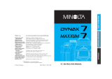 Minolta Maxxum 7 Operating instructions