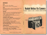 Kodak Retina II A Operating instructions