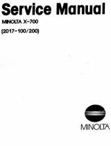 Minolta X-700 User manual