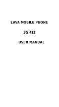 Lava 3G 412 Owner's manual