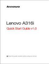 Lenovo A A316i Owner's manual