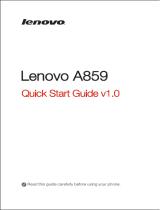 Lenovo A859 Owner's manual