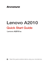 Lenovo A A2010 Owner's manual