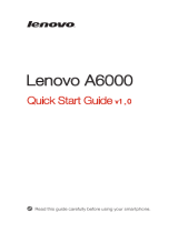 Lenovo A6000 Plus Quick start guide
