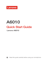 Lenovo A6010 Quick start guide