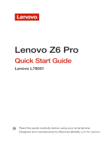 Lenovo Z Z6 Pro Quick start guide