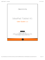 Lenovo IdeaPad K1 User guide