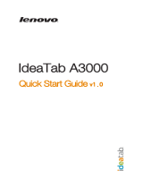 Lenovo IdeaTab A3000 Quick start guide