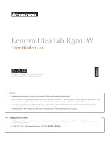 Lenovo IdeaTab K3011W User guide