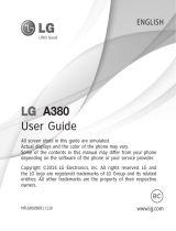 LG A A380 AT&T User guide