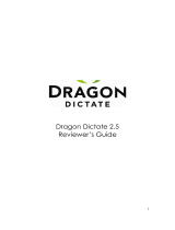 Nuance Dragon Dictate 2.5 User guide