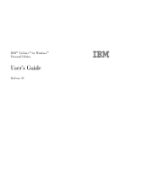 IBM IBM ViaVoice for Windows 10.0 Personal Edition User manual