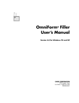 Nuance OmniForm Filler 3.0 Windows 95 NT User manual