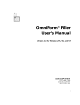 Nuance OmniForm Filler 4.0 Windows 95 98 NT User manual