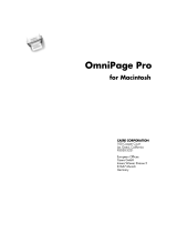 Nuance OmniPage Pro 7.0 Macintosh User manual