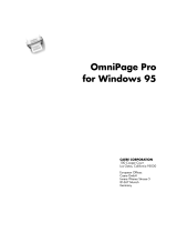 Nuance OmniPage Pro 7.0 Windows 95 User manual