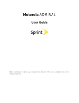 Motorola Admiral Sprint User guide