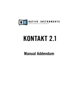 Native Instruments Kontakt 2.1 User manual
