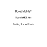 Motorola KRZR K1m Boost mobile Quick start guide