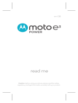 Motorola MOTO E3 Quick start guide