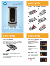 Motorola W370 Quick start guide