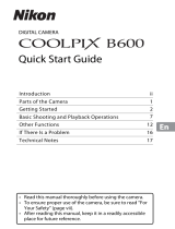Nikon COOLPIX B600 Quick start guide