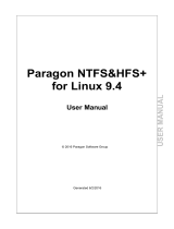 Paragon NTFS NTFS for Linux 9.4 Operating instructions