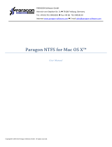 Paragon NTFS NTFS for Mac OS X 14 User manual