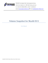 Paragon Volume Volume Snapshot for Mac OS X User manual