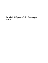 Parallels H-Sphere H-Sphere 3.6.1 User guide