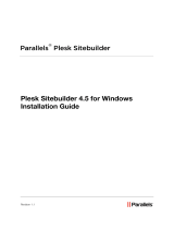 Parallels Plesk SiteBuilder 4.5 Windows Installation guide