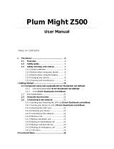 PLum Mobile Z500 User manual