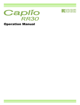 Ricoh Digital Camera Caplio RR30 User manual