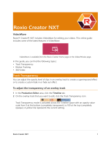 Roxio Creator 6 NXT Quick start guide