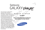 Samsung Galaxy Player 3.6 User manual