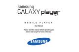 Samsung YP-G1 User manual